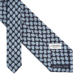 CRAVATTA IN SETA BLU SCURO Collezione archivio anno 1938