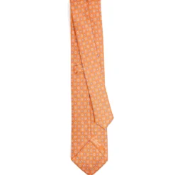 CRAVATTA IN SETA E ORANGE FIBER ARANCIONE Collezione orange fiber