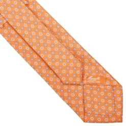 CRAVATTA IN SETA E ORANGE FIBER ARANCIONE Collezione orange fiber