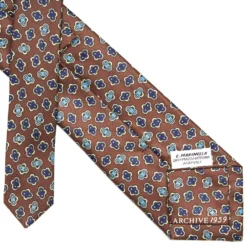 CRAVATTA IN SETA MARRONE SCURO Collezione archivio anno 1959