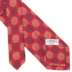 CRAVATTA IN SETA ROSSA Collezione archivio anno 1978