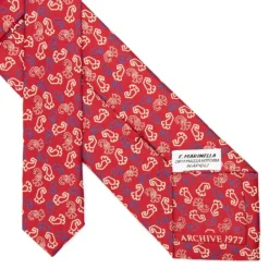 CRAVATTA IN SETA ROSSA Collezione archivio anno 1977