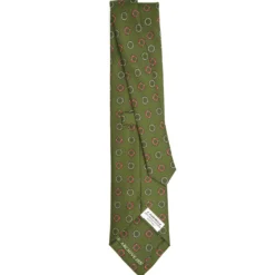 CRAVATTA IN SETA VERDE OLIVA Collezione archivio anno 1951