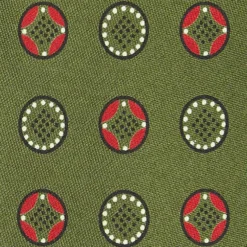 CRAVATTA IN SETA VERDE OLIVA Collezione archivio anno 1951