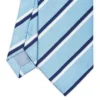 CRAVATTA REGIMENTAL IN SETA AZZURRA Righe blu e bianche