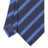 CRAVATTA REGIMENTAL IN SETA BLU SCURO Righe azzurre