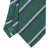 CRAVATTA REGIMENTAL IN SETA VERDE SCURO Righe blue e azzurre