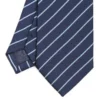CRAVATTA RIGATA IN SETA BLU SCURO Righe azzurre