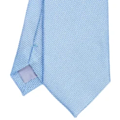 CRAVATTA SARTORIALE AZZURRAin garza di seta