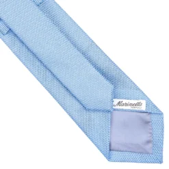 CRAVATTA SARTORIALE AZZURRAin garza di seta
