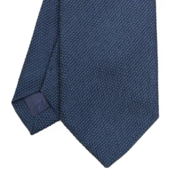 CRAVATTA SARTORIALE BLU In garza di seta