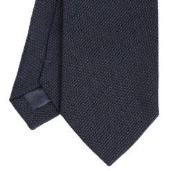 CRAVATTA SARTORIALE BLU SCURO In garza di seta