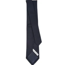 CRAVATTA SARTORIALE BLU SCURO In garza di seta