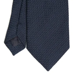 CRAVATTA SARTORIALE BLU SCURO In garza di seta