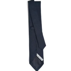 CRAVATTA SARTORIALE BLU SCURO In garza di seta
