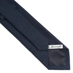 CRAVATTA SARTORIALE BLU SCURO In garza di seta
