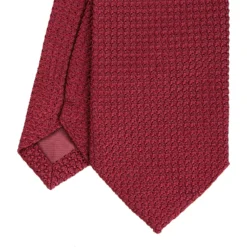CRAVATTA SARTORIALE BORDEAUX In garza di seta