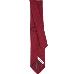 CRAVATTA SARTORIALE BORDEAUX In garza di seta
