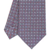 CRAVATTA SARTORIALE CLASSICA IN SETA BLU SCURO Microfantasia fiore