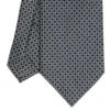CRAVATTA SARTORIALE CLASSICA IN SETA BLU SCURO Microfantasia geometrica