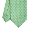 CRAVATTA SARTORIALE CLASSICA IN SETA VERDE Microfantasia m geometrica