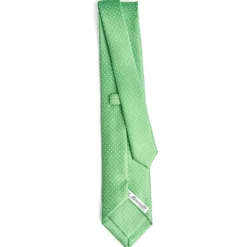 CRAVATTA SARTORIALE CLASSICA IN SETA VERDE Pois