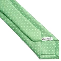 CRAVATTA SARTORIALE CLASSICA IN SETA VERDE Pois