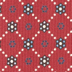CRAVATTA SARTORIALE CLASSICA IN SETA BORDEAUX Microfantasia fiore