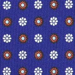 CRAVATTA SARTORIALE CLASSICA IN SETA BLUETTE Microfantasia fiore