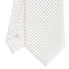 CRAVATTA SARTORIALE CLASSICA IN SETA BIANCA Pois