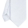 CRAVATTA SARTORIALE CLASSICA IN SETA BIANCA Microfantasia m geometrica
