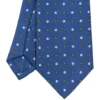 CRAVATTA SARTORIALE CLASSICA IN SETA BLU Microfantasia fiore