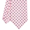 CRAVATTA SARTORIALE CLASSICA IN SETA ROSA Microfantasia fiore