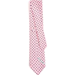 CRAVATTA SARTORIALE CLASSICA IN SETA ROSA Microfantasia fiore