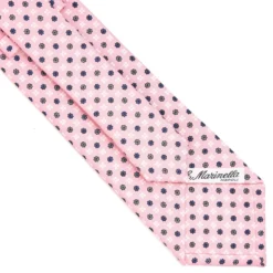 CRAVATTA SARTORIALE CLASSICA IN SETA ROSA Microfantasia fiore