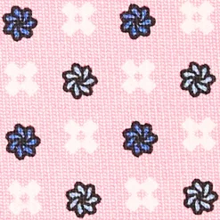 CRAVATTA SARTORIALE CLASSICA IN SETA ROSA Microfantasia fiore