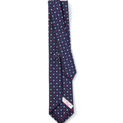 CRAVATTA SARTORIALE CLASSICA IN SETA BLU SCURO Collezione san valentino