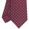 CRAVATTA SARTORIALE CLASSICA IN SETA BORDEAUX Microfantasia fiore