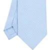CRAVATTA SARTORIALE CLASSICA IN SETA AZZURRA Pois