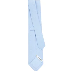 CRAVATTA SARTORIALE CLASSICA IN SETA AZZURRA Pois