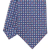 CRAVATTA SARTORIALE CLASSICA IN SETA BLU Microfantasia fiore