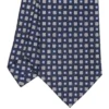 CRAVATTA SARTORIALE CLASSICA IN SETA BLU SCURO Microfantasia fiore