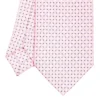 CRAVATTA SARTORIALE CLASSICA IN SETA ROSA Microfantasia fiore