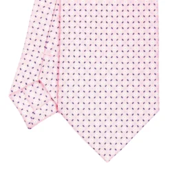 CRAVATTA SARTORIALE CLASSICA IN SETA ROSA Microfantasia fiore