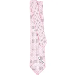 CRAVATTA SARTORIALE CLASSICA IN SETA ROSA Microfantasia fiore