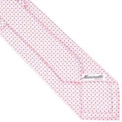 CRAVATTA SARTORIALE CLASSICA IN SETA ROSA Microfantasia fiore