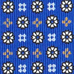 CRAVATTA SARTORIALE CLASSICA IN SETA BLUETTE Microfantasia fiore