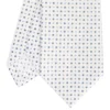 CRAVATTA SARTORIALE CLASSICA IN SETA BIANCO Microfantasia fiore