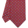 CRAVATTA SARTORIALE CLASSICA IN SETA BORDEAUX Microfantasia fiore