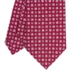 CRAVATTA SARTORIALE CLASSICA IN SETA FUCSIA Microfantasia fiore